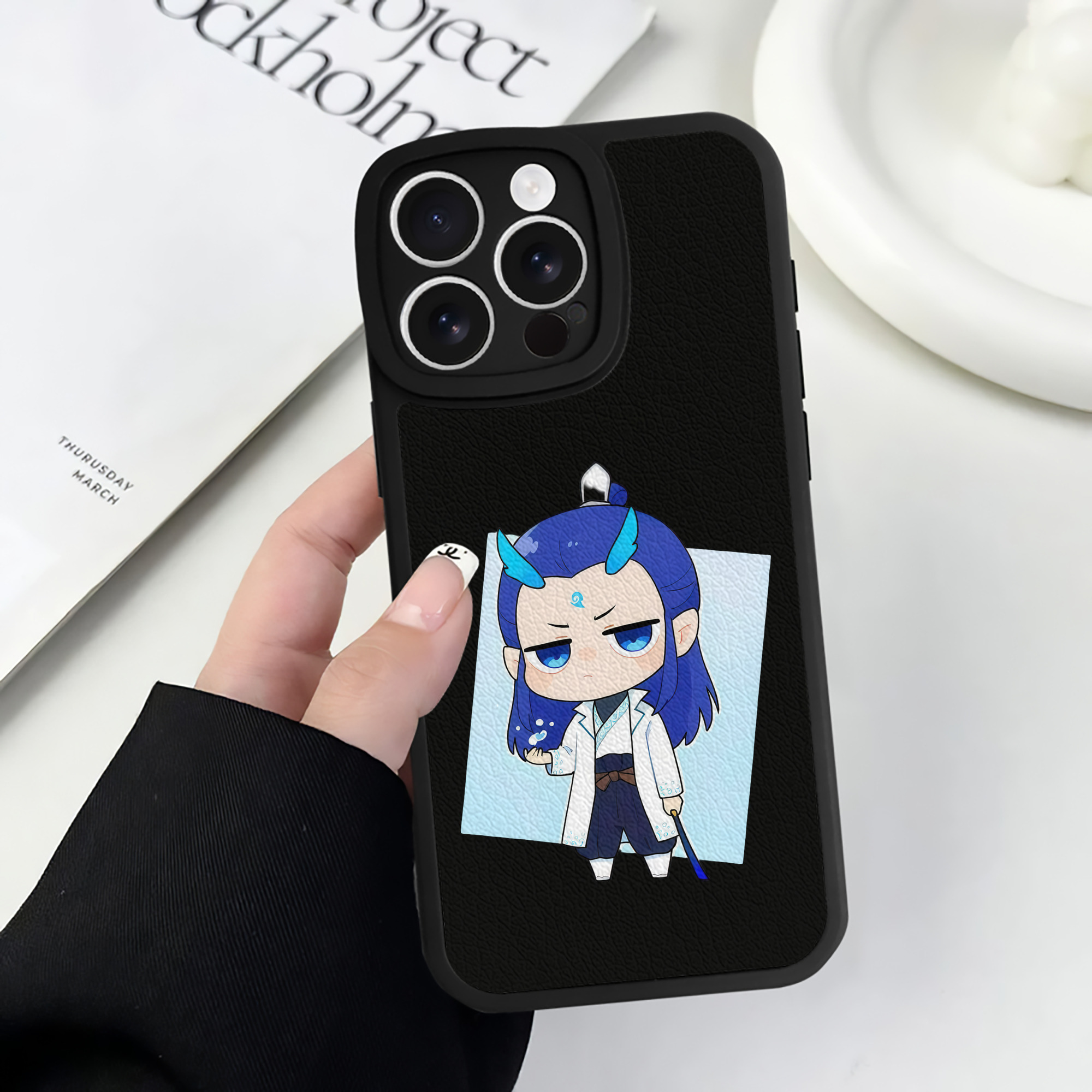 （画像用） Ne Zha 2 ナタ 魔童の大暴れ 【iPhone 16シリーズ対応】シリコンスマホケース（レザー調） 材質：シリコン